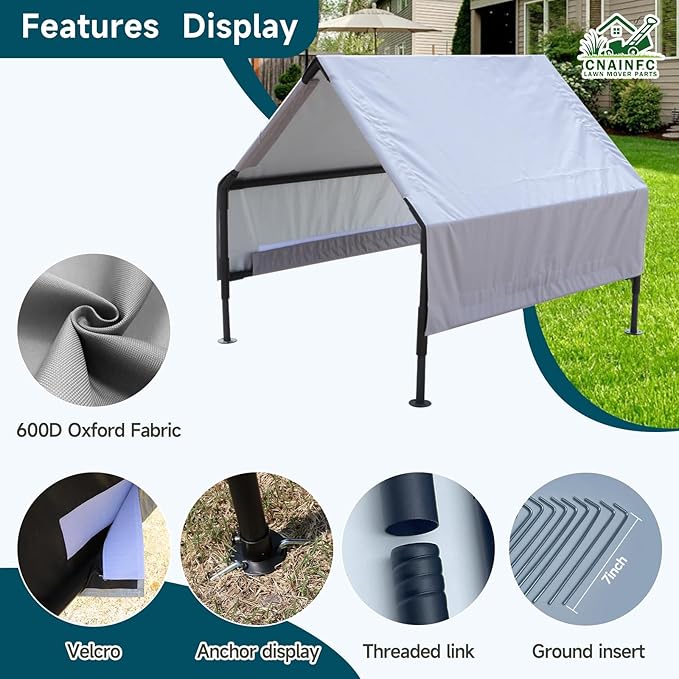 Robot Mower Garage, Wire Free Robot Lawn Mower Cover, Durable Water-Proof and Ultraviolet-Proof Polyester Oxford, 32 "x28x24, Suitable for All Types of Remote Control Lawn Mower.