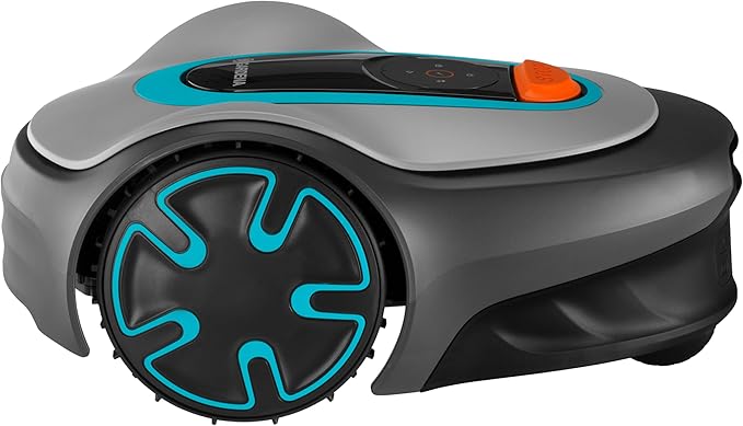 GARDENA 15202-20 SILENO Minimo - Automatic Robotic Lawn Mower, with Bluetooth app and Boundary Wire, one of The quietest in its Class, for lawns up to 5400 Sq Ft, Made in Europe, Grey