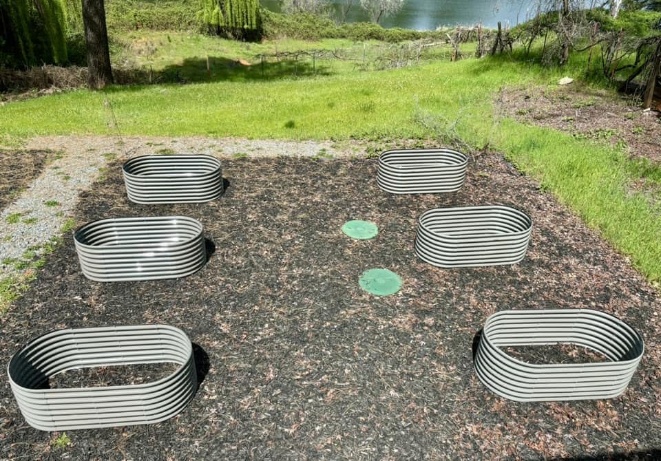 Anleolife 2 Bed 6x3x2ft Oval Galvanized Raised Garden Beds (Set of 2 / 0102-grey)