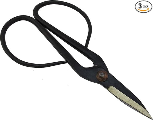 BambooMN Brand - 7.25" Black Bonsai Shear - 3 Shears