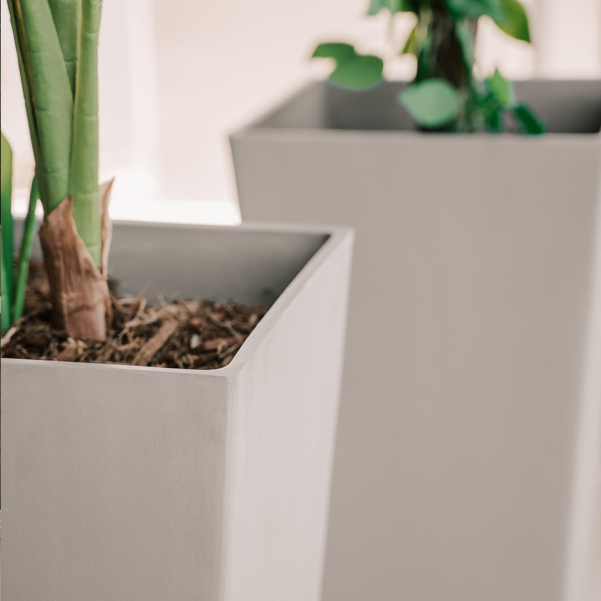 28 Inch Tall Square Tapered Planter (2 Count)