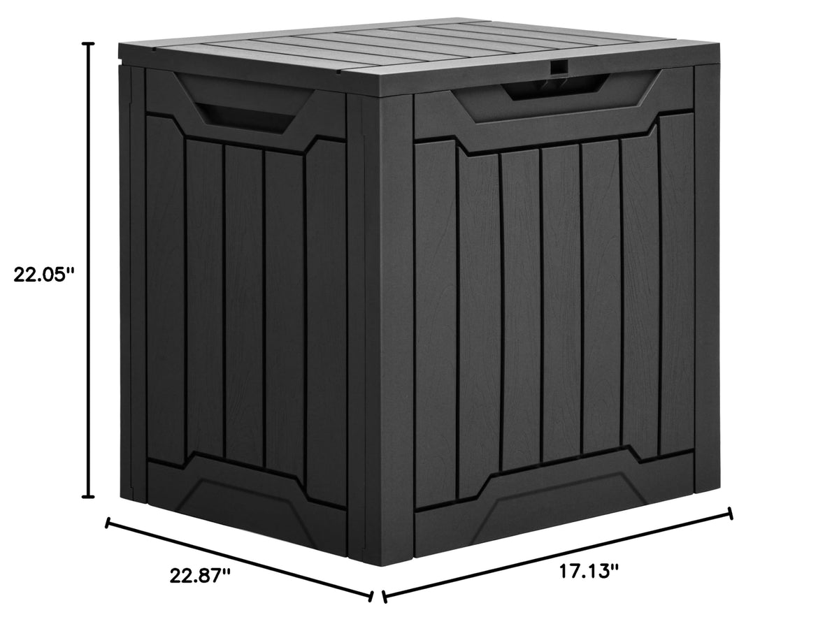 31 Gallon Outdoor Storage Box (Deck Box / 31 Gallon / Black)