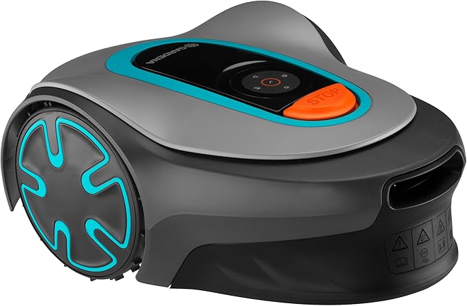 GARDENA 15202-20 SILENO Minimo - Automatic Robotic Lawn Mower, with Bluetooth app and Boundary Wire, one of The quietest in its Class, for lawns up to 5400 Sq Ft, Made in Europe, Grey