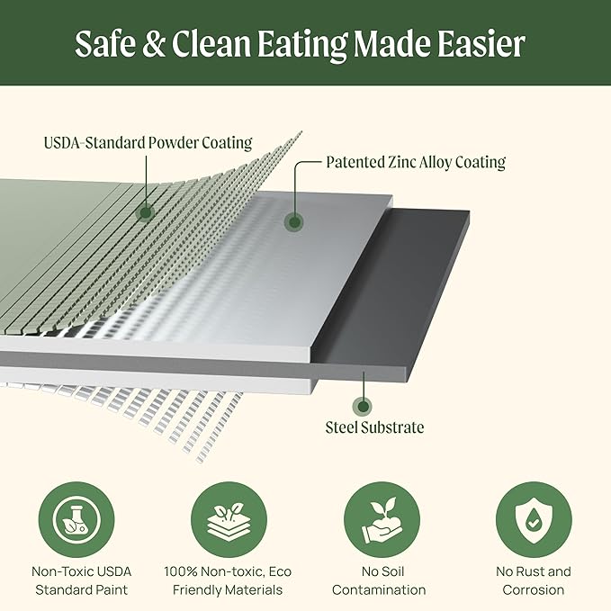 Vego garden Raised Garden Bed Kit, 17" Tall 4 in 1 Modular Metal Raised Garden Beds Kit, Metal Planter Box for Vegetables, Flowers, Herbs, Pearl White