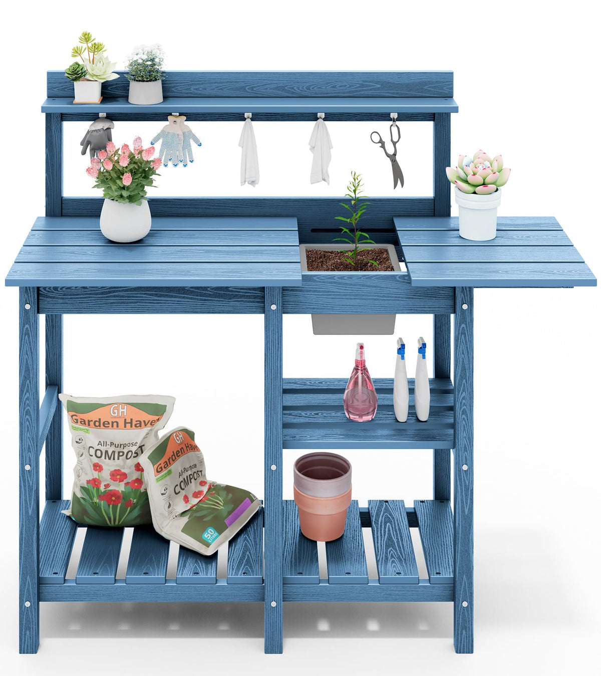 Outdoor Potting Bench Set of 2 with Sink