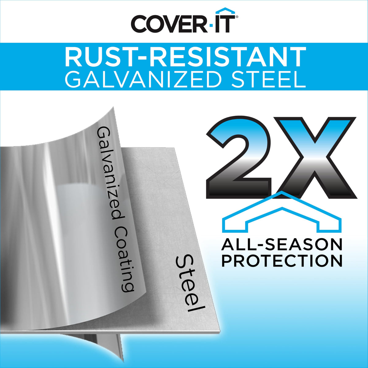 Cover It 5' x 3' Galvanized Steel Outdoor Storage Shed with Pent Roof and Lockable Sliding Doors (5' x 3' / Gray)