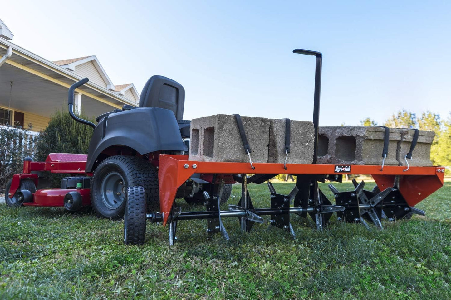 Agri-Fab 45-0299 48" Tow Behind Lawn Plug Aerator with Universal Hitch; Designed to Pull Behind Lawn & Garden Tractors