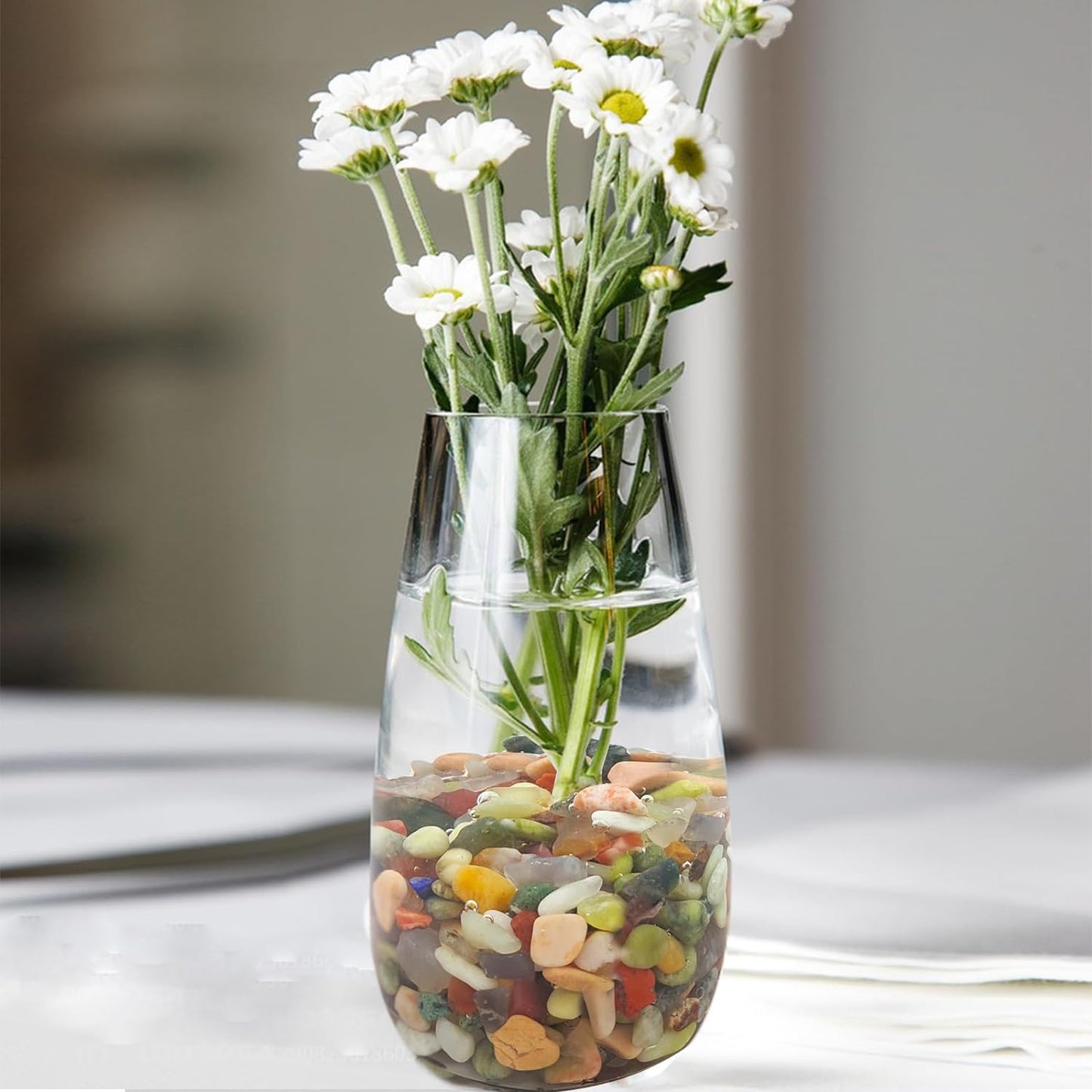 10 lbs Small Succulent Rocks, 3/8 Inch Colorful Polished Pebbles for Indoor Plants. Decorative Rocks for Plants Indoor, Vases, Planters Aquarium and Outdoor Landscaping Garden