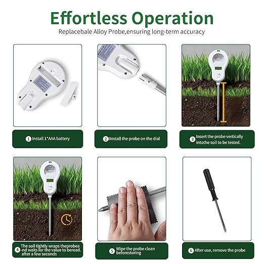 Soil Moisture Meter, Plant Water Monitor, Hygrometer Sensor for Gardening, Farming, Indoor and Outdoor Plants (Basic Style)