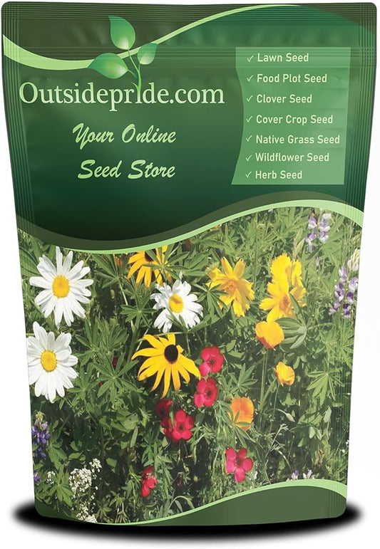 Outsidepride Northwest Wild Flower Seed Mix - 1/4 lb Premium Blend of Annual & Perennial Wildflower Seeds for Northwestern States - Ideal for Attracting Pollinators, Perfect for Garden Displays