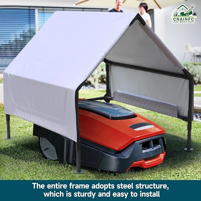 Robot Mower Garage, Wire Free Robot Lawn Mower Cover, Durable Water-Proof and Ultraviolet-Proof Polyester Oxford, 32 "x28x24, Suitable for All Types of Remote Control Lawn Mower.