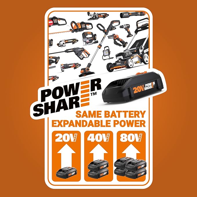 Worx Landroid L 20V 5.0Ah Robotic Lawn Mower 1/2 Acre / 21,780 Sq Ft. Power Share - WR155 (Battery & Charger Included)