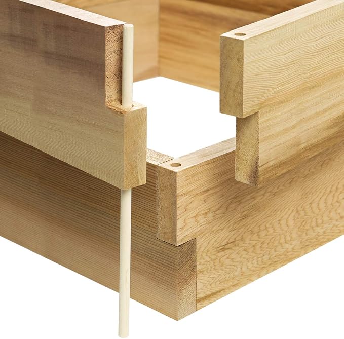 All Things Cedar RG36-2 3-ft x 3-ft 2-Tier Cedar Raised Garden Box | Expandable Plant Bed, Stackable Wooden Planter - Easy Assembly, Western Red Cedar Build, Outdoor Gardening Solution