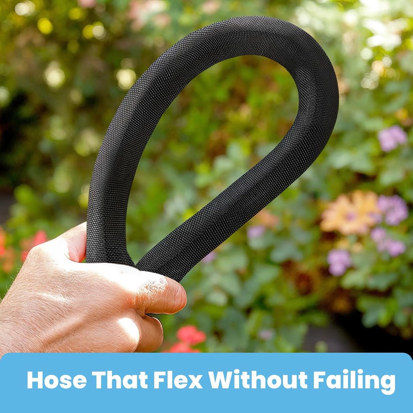 2025 Upgraded 100FT Non-Expanding Garden Hose, Lightweight, Flexible Ultra-Light Water Hose, Burst-Resistant, Lead-Free, Anti-Kink, High-Pressure