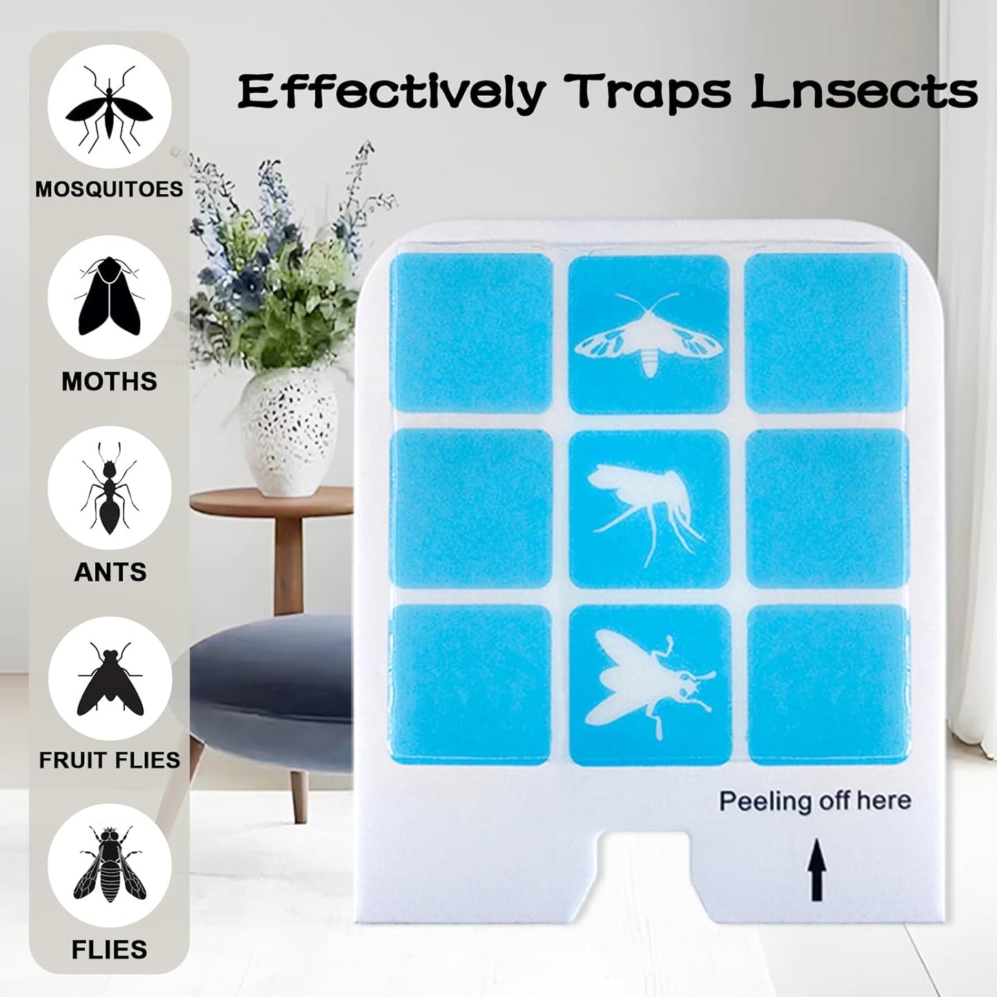 22 Pcs Refill Glue Cards Compatible with Safer Home SH502, SH503 Indoor Fly Trap and Dynatrapp DT3005W Plug-in Bug Light Trap
