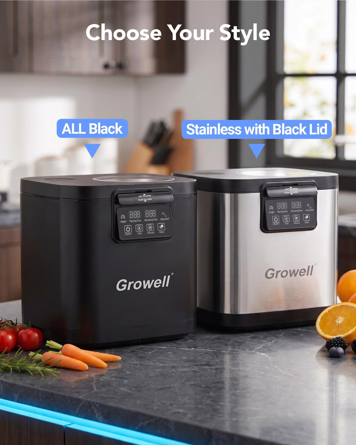 4L Electric Composter for Kitchen (Black)