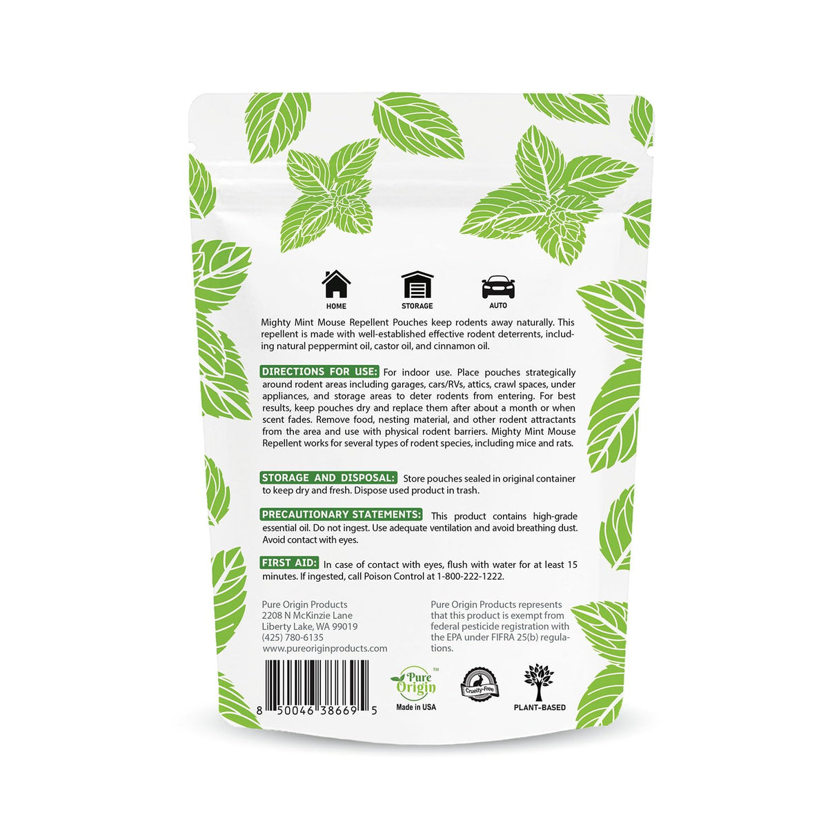 Rodent Repellent Pouches with Glue Dots (10 Pouches)