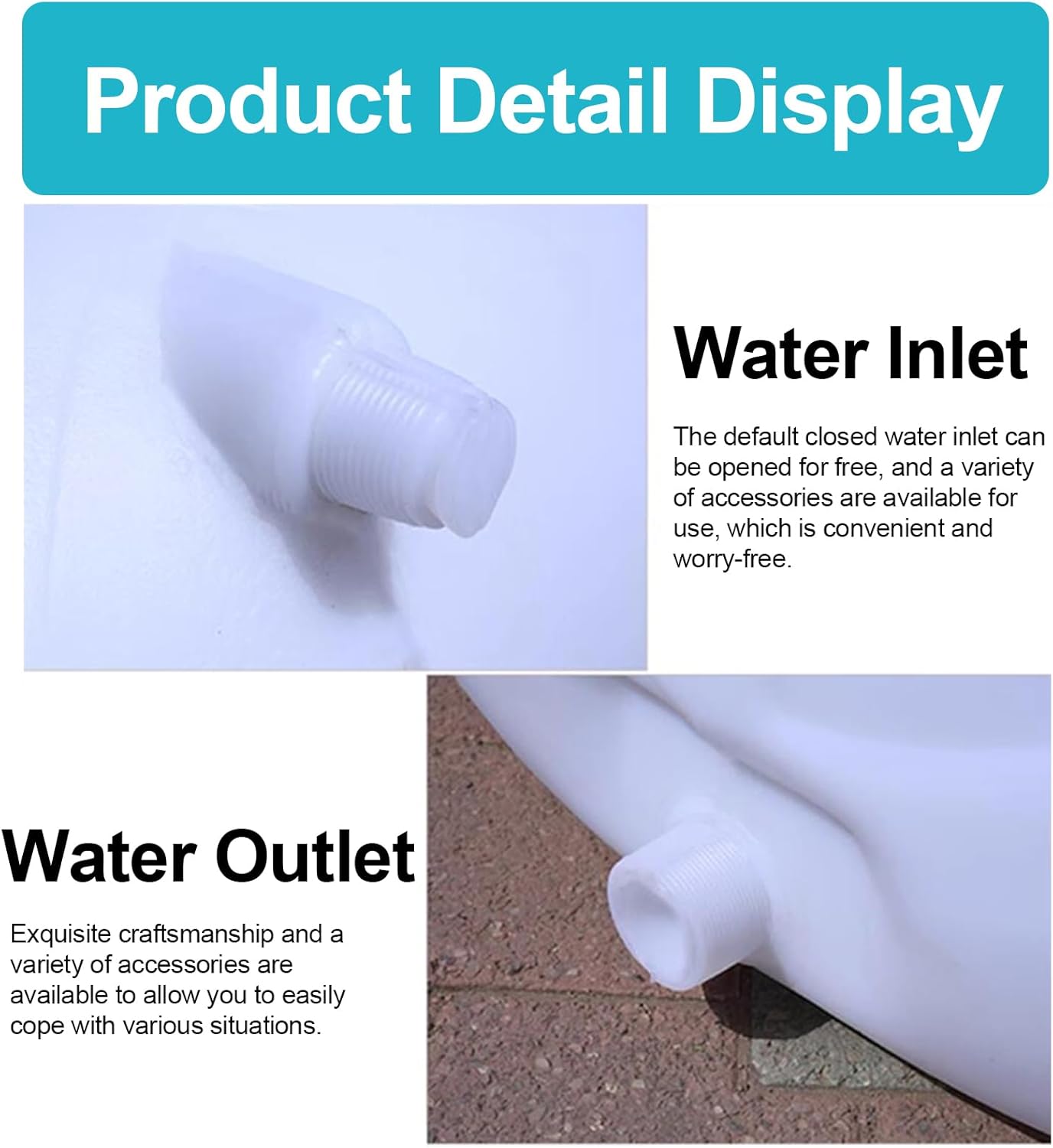 Heavy Duty Water Container Plastic Water Storage Carrier with Tap 50l 80l 110l 200l Water Tank Water Bottle Dispenser for Camping Caravan Hiking Outdoor(Size:50L)