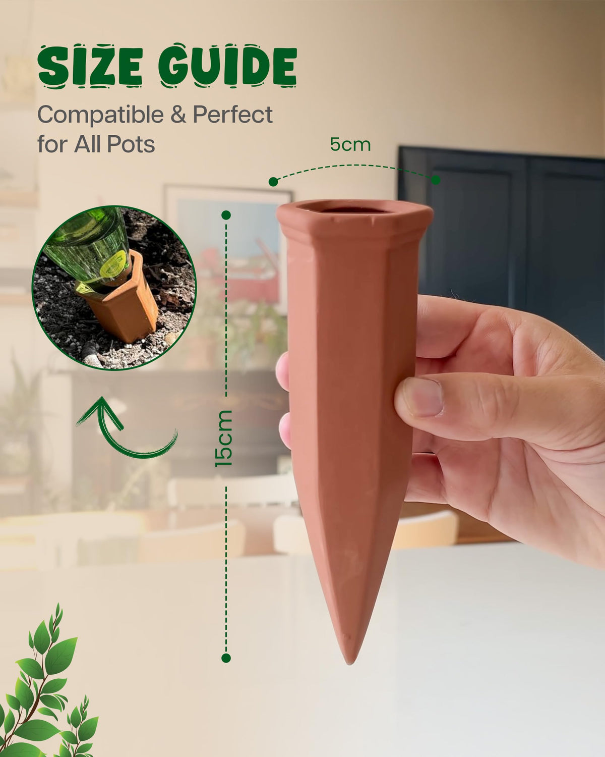 Plant Watering Devices (Terracotta - 10 Pcs (Pack of 1))