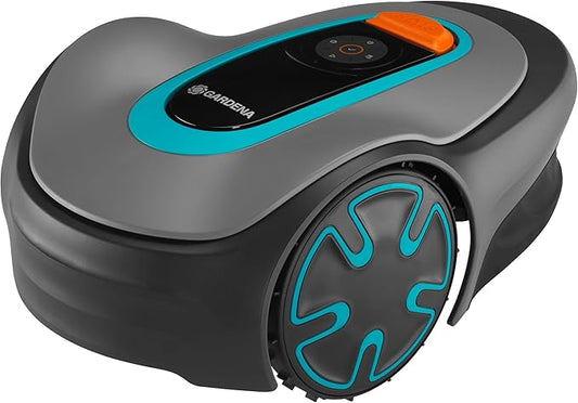 GARDENA 15202-20 SILENO Minimo - Automatic Robotic Lawn Mower, with Bluetooth app and Boundary Wire, one of The quietest in its Class, for lawns up to 5400 Sq Ft, Made in Europe, Grey