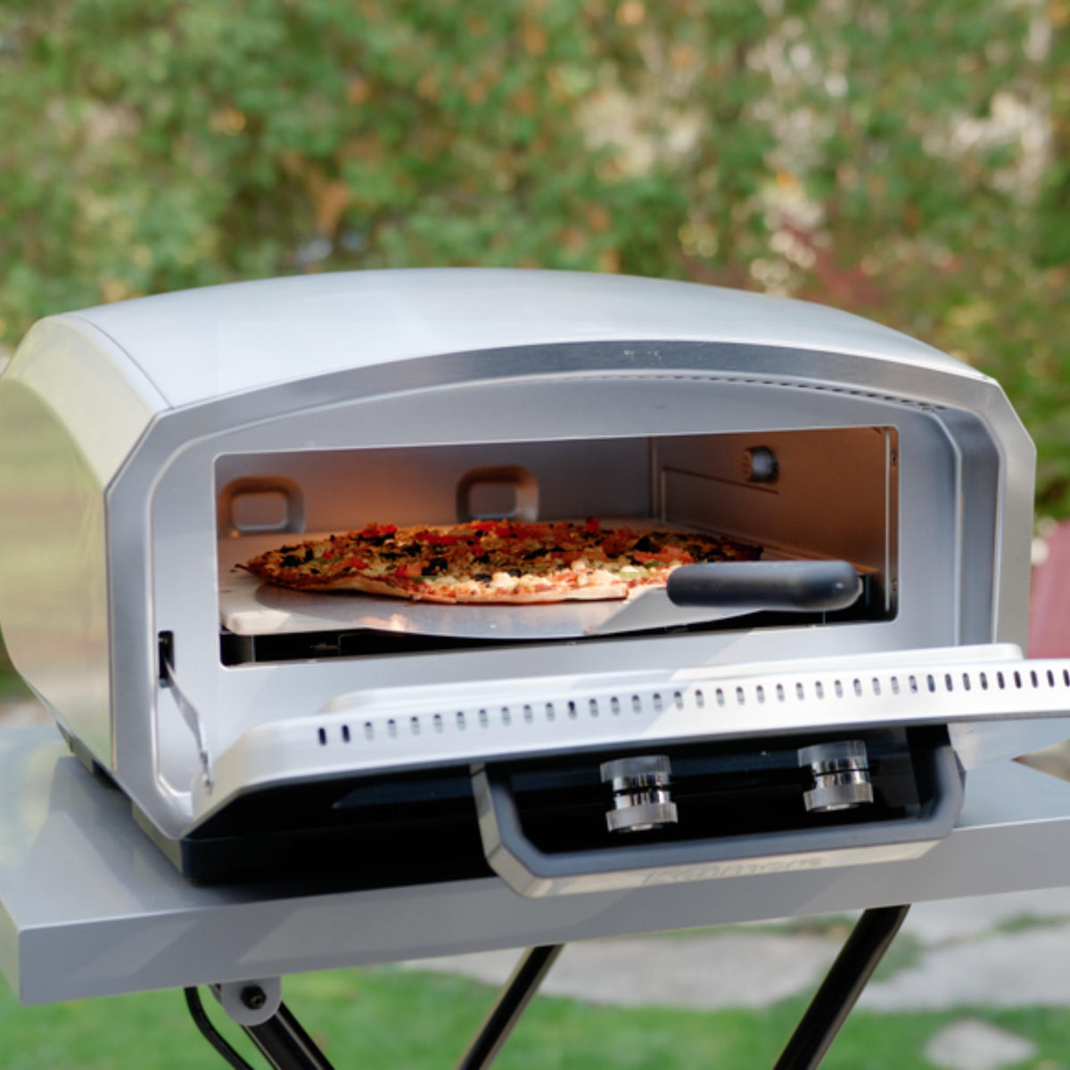 Kenmore Outdoor Indoor Electric Pizza Oven (Black & Silver)