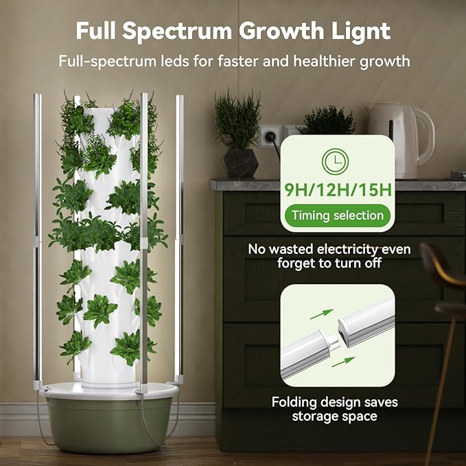 BAOSHISHAN Automatic Plant Watering System and 28pod Hydroponic Tower