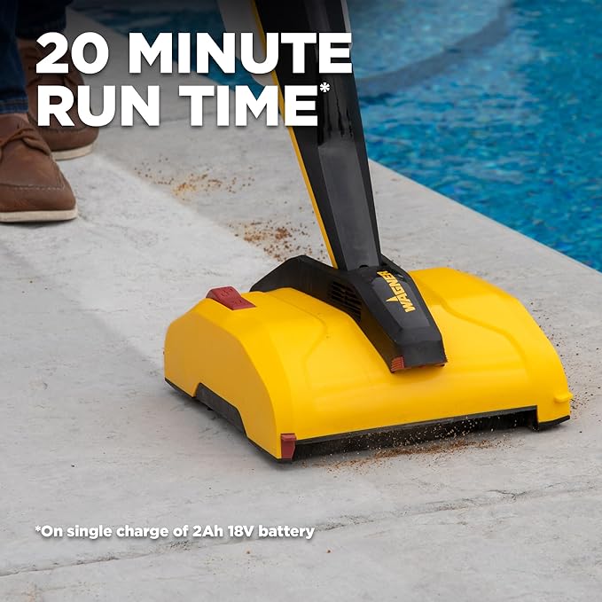 Wagner Spraytech (2469828) Levaro Powerbrush 18V Cordless Outdoor Patio and Deck Cleaner with included Deep Cleaning Solution & Stone/Concrete Cleaning Solution great for outdoor spaces