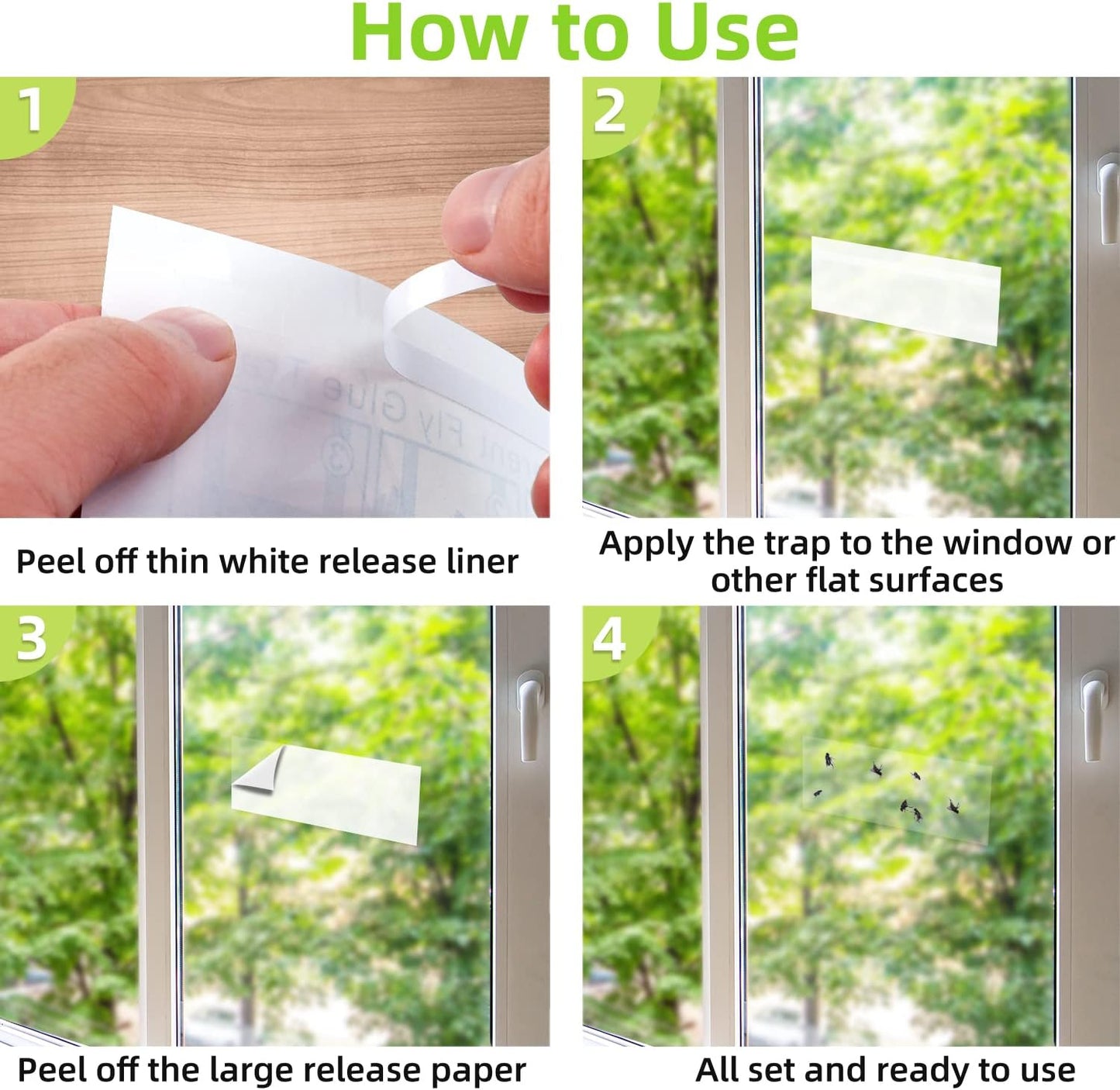 Kensizer 50-Pack Window Fly Traps