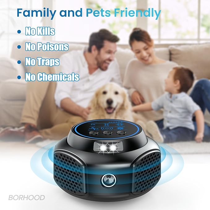 Ultrasonic Pest Repellent Plug in Indoor Mouse Traps for Home, Mouse Repellent Ultrasonic Device, Rodent Repeller Ultrasonic Plug in Pest Control for Rat Mice Roach Spider Ant Bug Squirrel