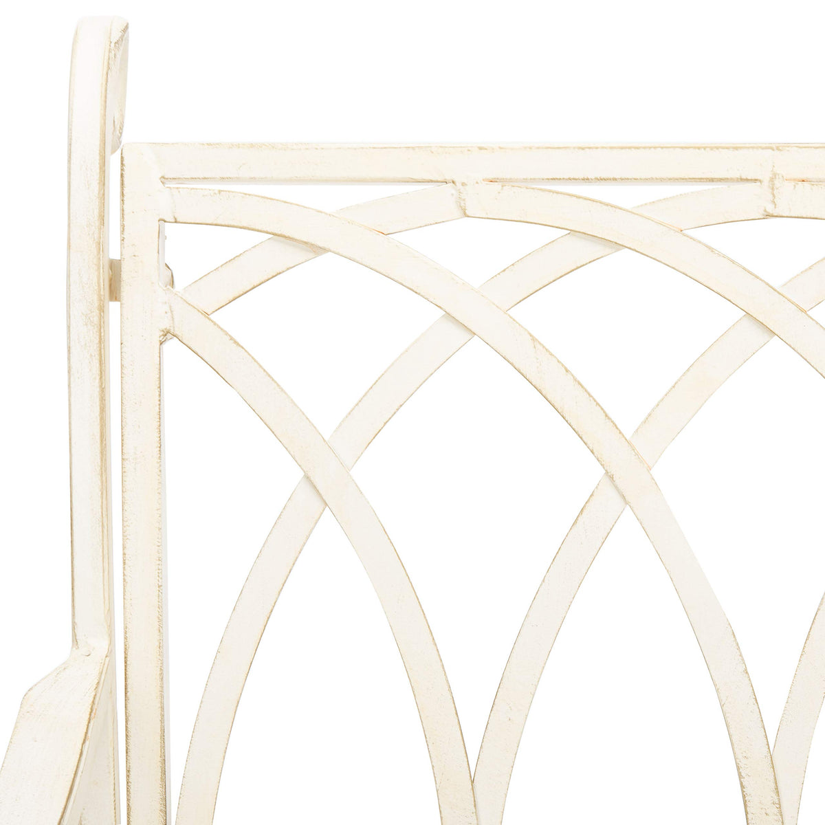 Outdoor Ressi Pearl White Victorian Rocking Bench (Pearl White)