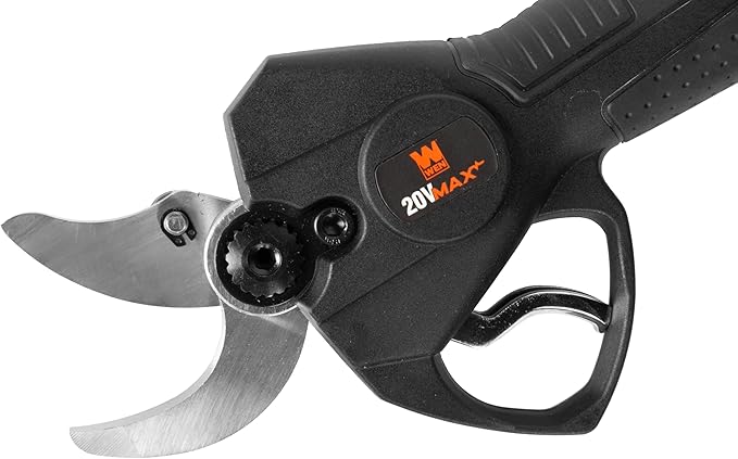 WEN 20V Max Brushless Cordless 1-3/16-Inch Pruning Shears with 2.0Ah Battery and Charger (20731)