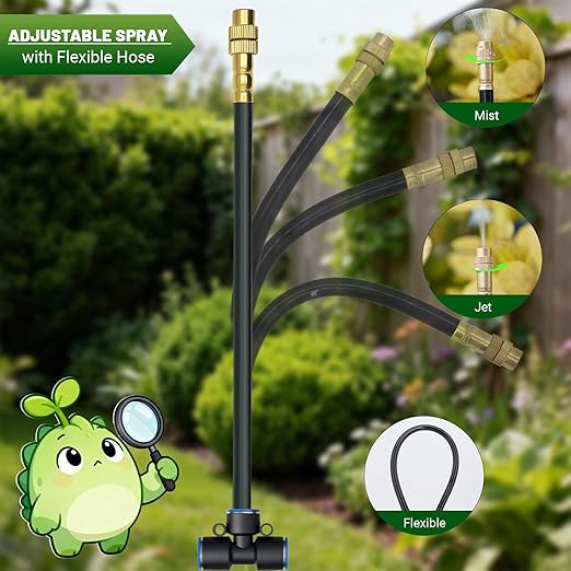 230FT Drip Irrigation Kit with Push-Fit Connectors, DIY Automatic Garden Watering System, 2026 New Upgraded Water-Saving Design with 3 Adjustable Nozzles for Yard, Greenhouse, Lawn & Potted Plants