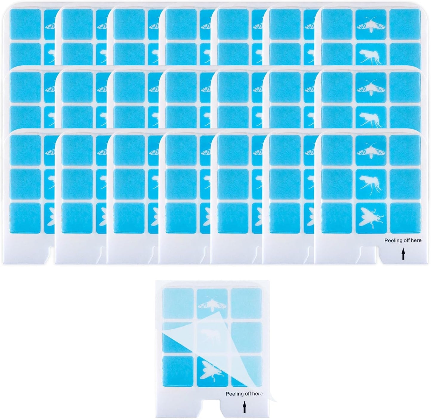 21 Pcs Refill Glue Cards Compatible with Safer Home SH502, SH503 Indoor Fly Trap DT3005W Plug-in Bug Light for Flies, Fruit Flies, Moths, Gnats, and Other Flying Insects