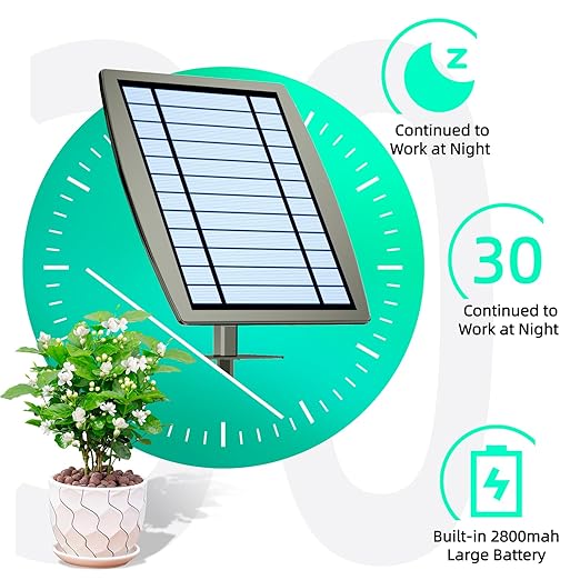 Solar Drip Irrigation System - Supports 20-30 Pots, 12 Timing Modes - Drip Irrigation Kit,Automatic Plant Garden Watering System for Outdoor Plants,Garden, and Potted Plants