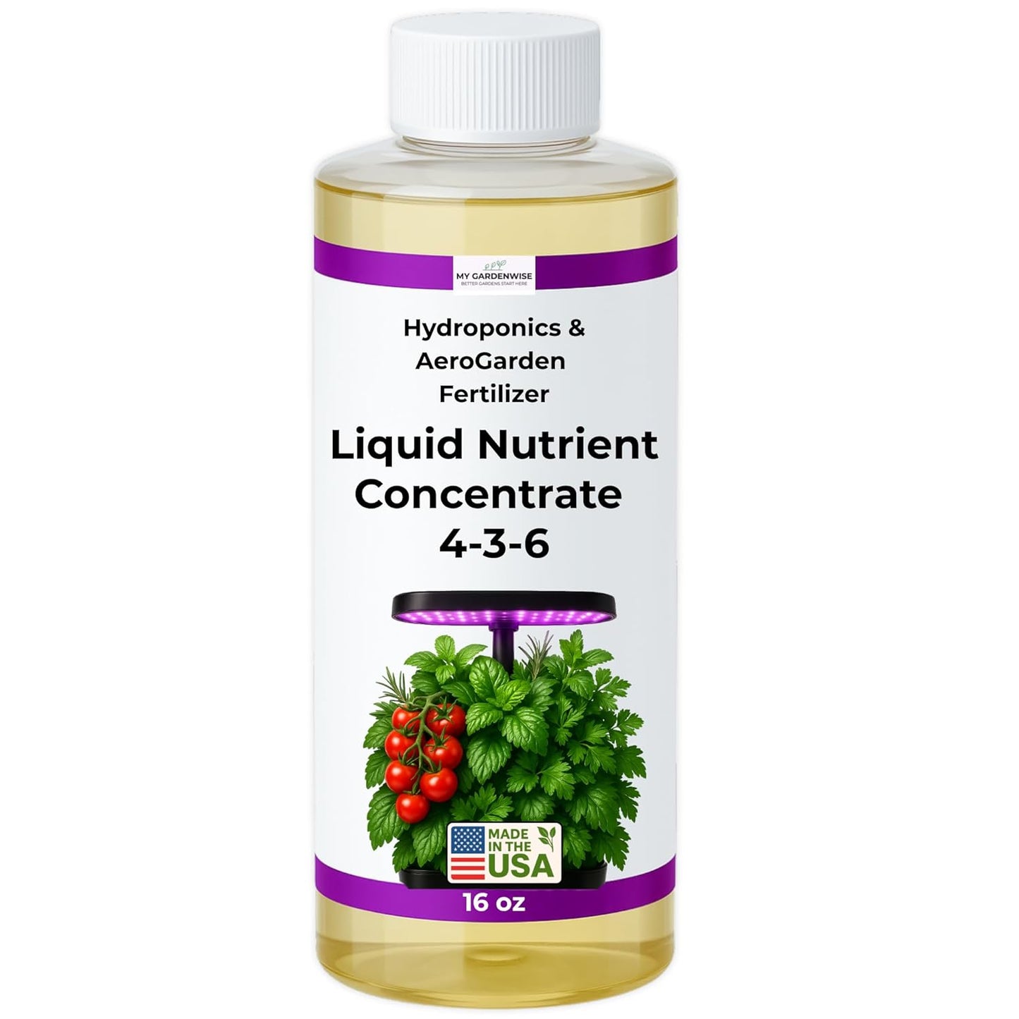 Liquid Plant Food – Hydroponics Nutrients for Indoor House Plants, Tomato, Strawberry, Lucky Bamboo, Lettuce, Vegetable Garden & Herbs – Aero Nutrients Liquid Fertilizer for All Growing Systems (16oz)