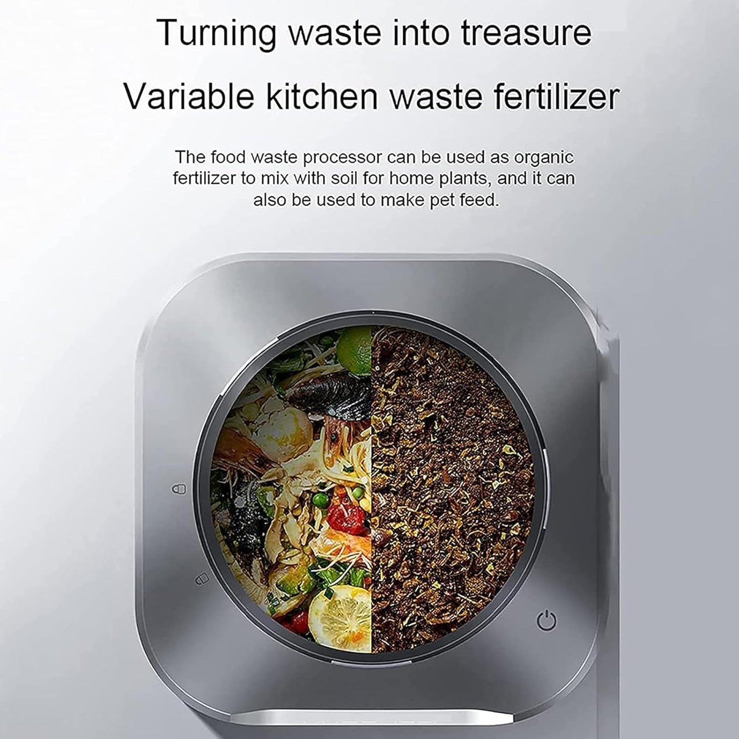 Smart Waste Kitchen Composter,Kitchen Compost Bin,Electric Composter with Single Button Design, Auto Food Cycler with 2.5L Drying Filter,for Apartment Kitchen Countertop,110V