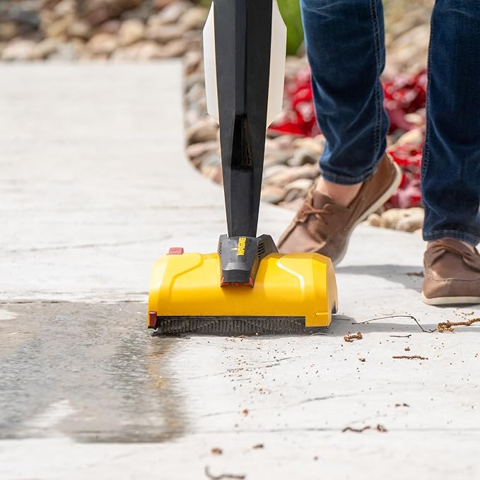 Wagner Spraytech (2469828) Levaro Powerbrush 18V Cordless Outdoor Patio and Deck Cleaner with included Deep Cleaning Solution & Stone/Concrete Cleaning Solution great for outdoor spaces