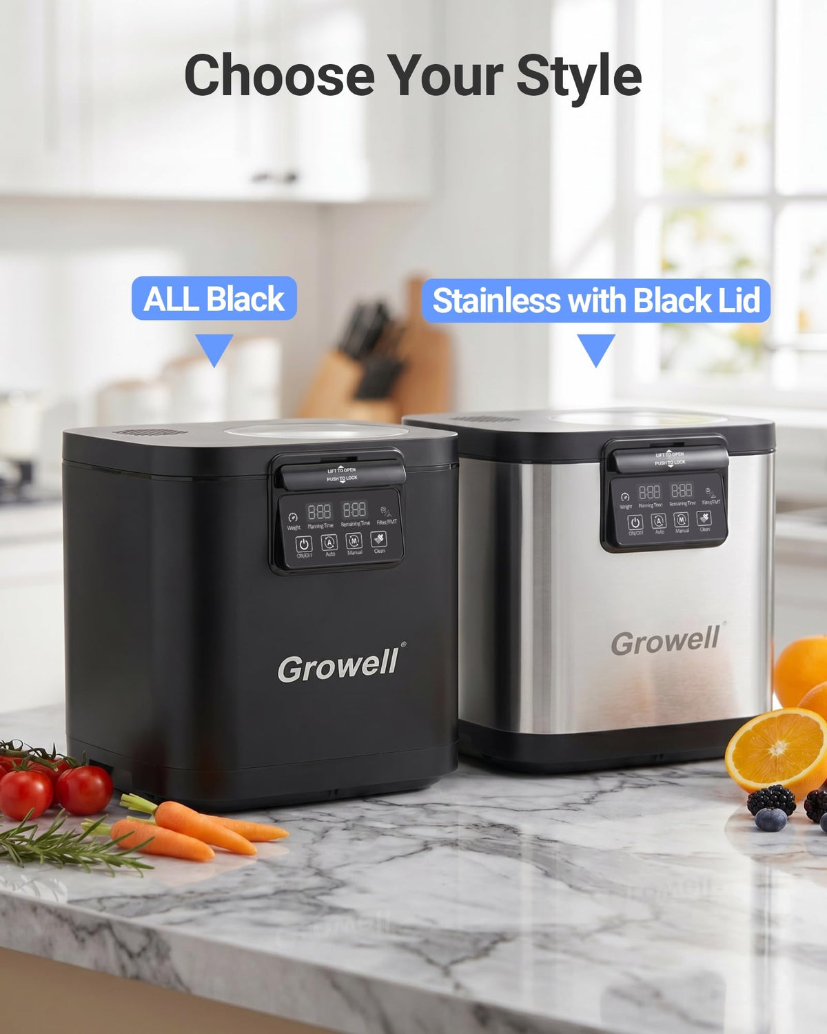 4L Electric Composter for Kitchen (Silver)
