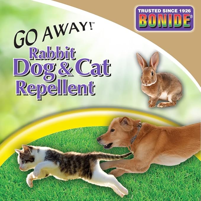 Bonide Go Away! Rabbit, Dog, & Cat Repellent Granules, 1 lb Ready-to-Use, Keep Dogs Off Lawn, Garden, Mulch & Flower Beds (Pack of 2)