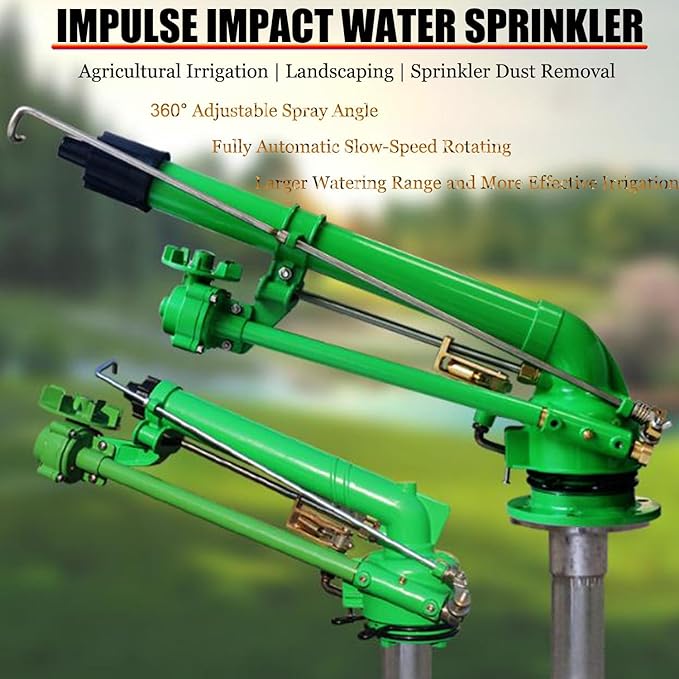 Agriculture Irrigation Sprinklers,Sprinkler Irrigation Machine,Large Area Lawn Sprinkler,Farm Irrigation Sprinkler for Farms,Orchards,Tea Gardens,Lawn,Garden,Model50-WithoutStand
