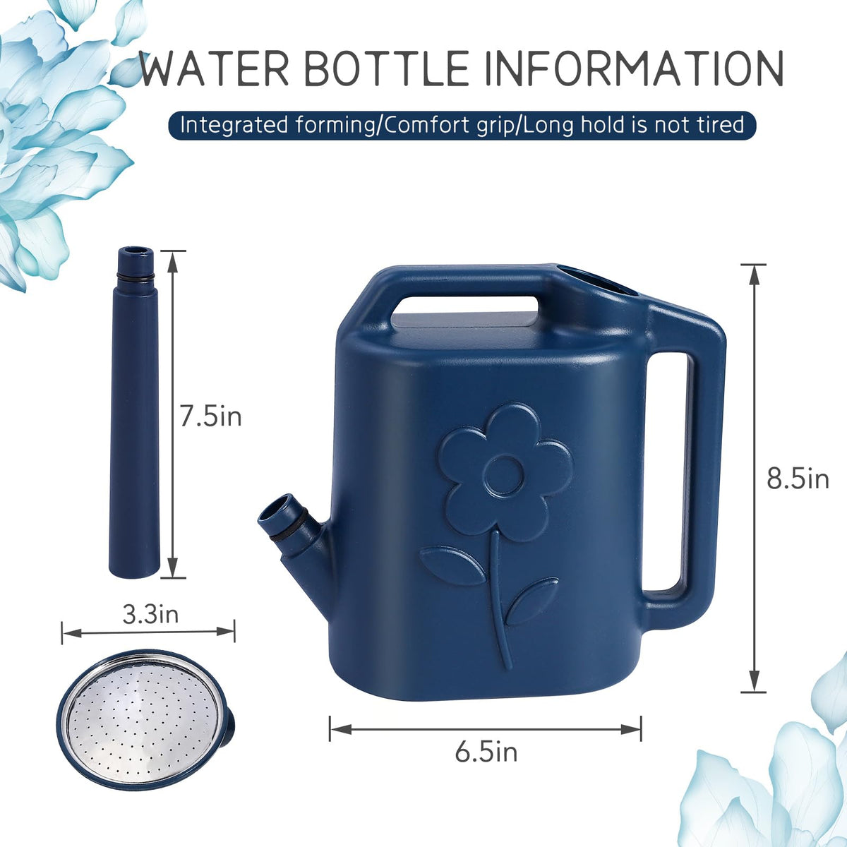 2.8L Watering Can for Indoor Plants (Blue / 0.62 Gallon)