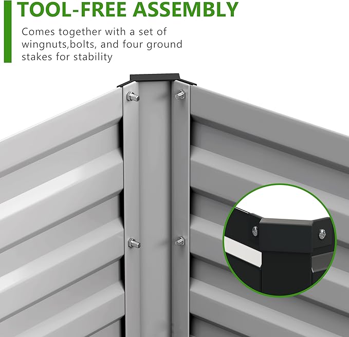 2PCS 9x3x1ft Galvanized Raised Garden Bed Kit, Galvanized Planter Raised Garden Boxes Outdoor, Large Metal Raised Garden Beds for Vegetables,Black