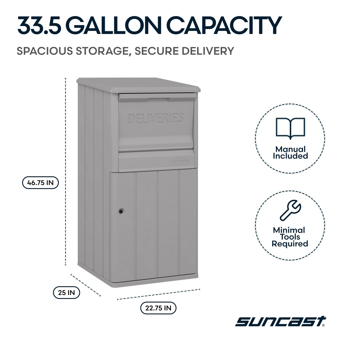 33.5 Gallon Capacity Package Delivery Box