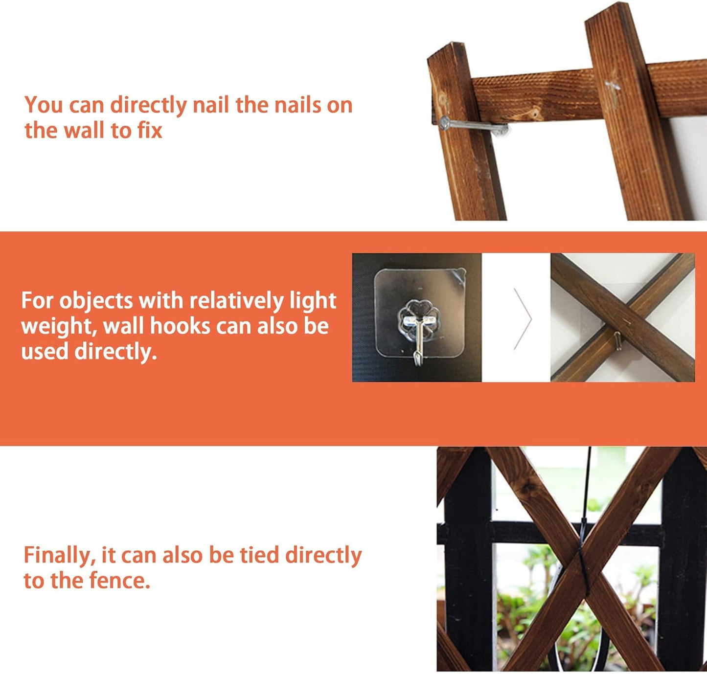 Wooden Lattice Panels for Outside 1Pack, 75"x11.8" Expandable Wood Lattice Fence Wall Garden Trellis Frame for Climbing Plants Outdoor Vine Ivy Rose Patio Room Decorative