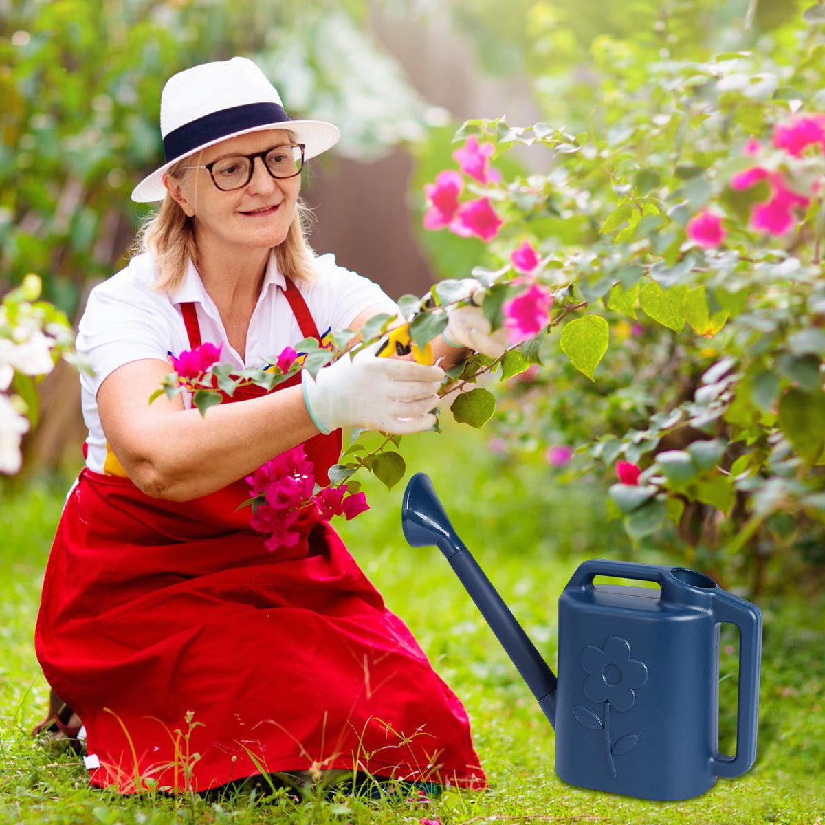 2.8L Watering Can for Indoor Plants (Blue / 0.62 Gallon)