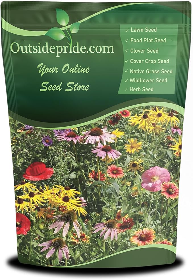 Outsidepride Midwest Wildflower Seed Mix - 5 Lbs Premium Blend of Annual & Perennial Native Wildflower Seeds for Midwestern States, Attracts Pollinators, Low-Maintenance, Ideal for Meadows & Gardens