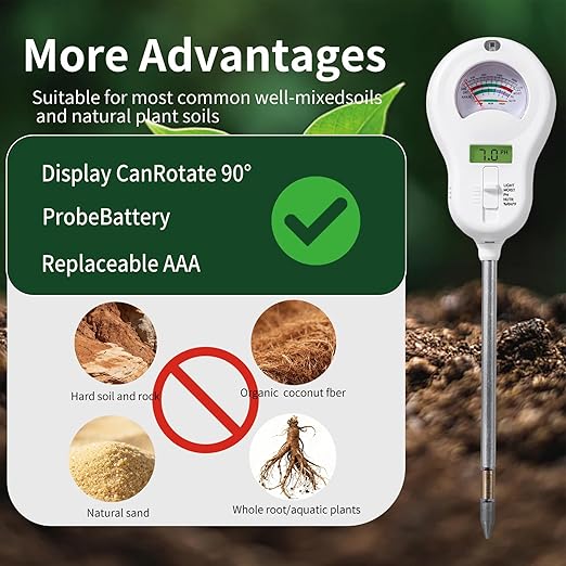 Soil Moisture Meter, Plant Water Monitor, Hygrometer Sensor for Gardening, Farming, Indoor and Outdoor Plants (Basic Style + Two prode)