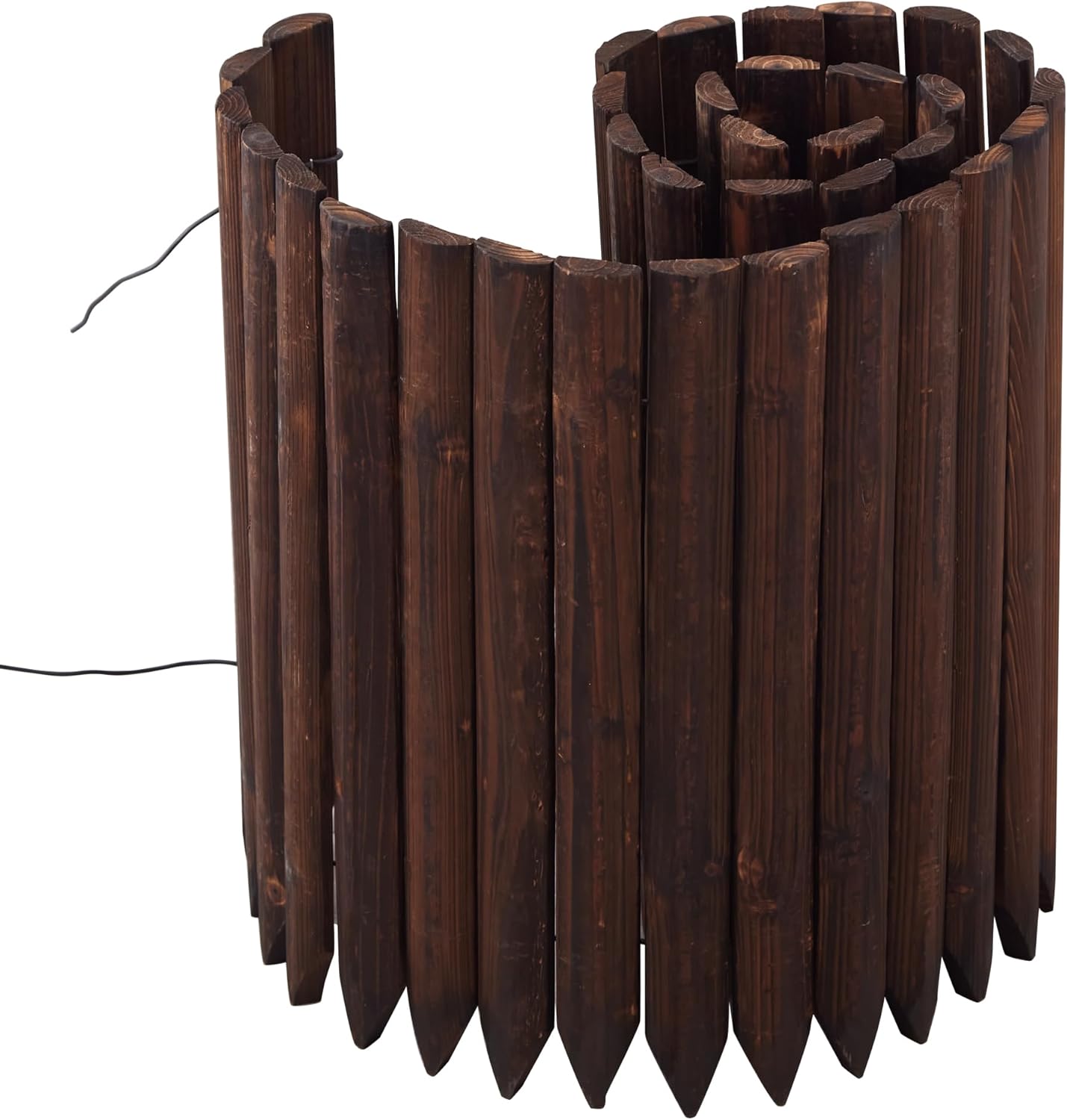 Garden Edging Border Wood Fence for Yard Patio Path Decorative Landscape Edging Flower Bed, 15.7" H-3pcs