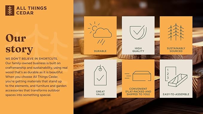 All Things Cedar RG72 6-ft x 2-ft Cedar Raised Garden Box | Expandable Plant Bed, Stackable Wooden Planter - Easy Assembly, Western Red Cedar Build, Outdoor Vegetable Gardening Solution