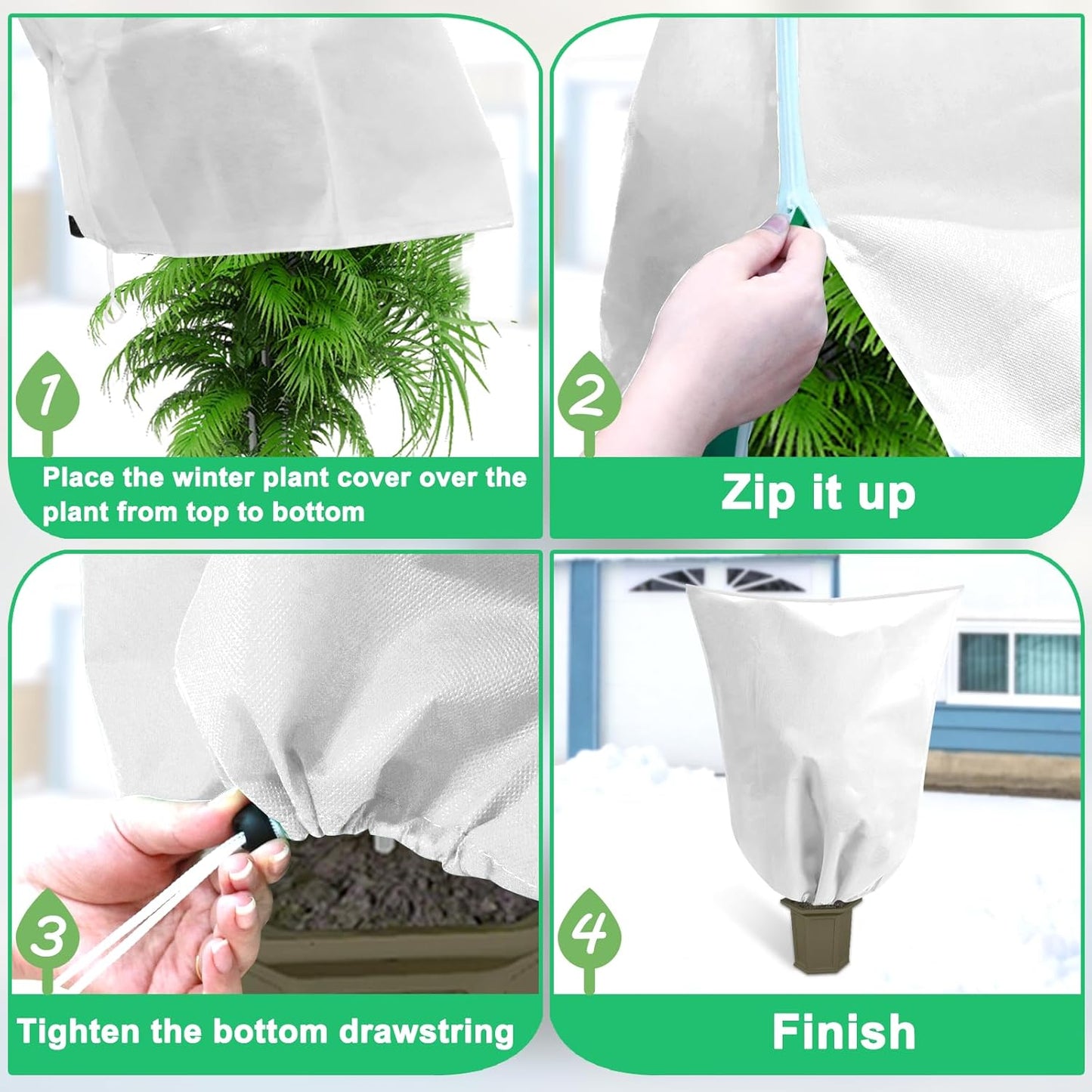 DQS Plant Covers Freeze Protection, 74.8" x90.5" Winter Frost Protection Blankets Frost Cloth,Suitable for Outdoor Winter Frost, Cold Weather, shrubs, Trees, Jackets, and coverings